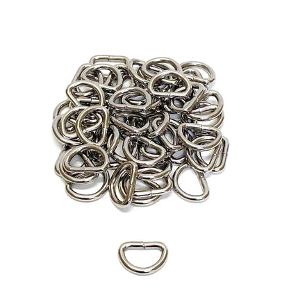 Welded D-ring 10mm - 38mm Nickel Plated For Webbing Straps Bags Handles Dog Leads Collars