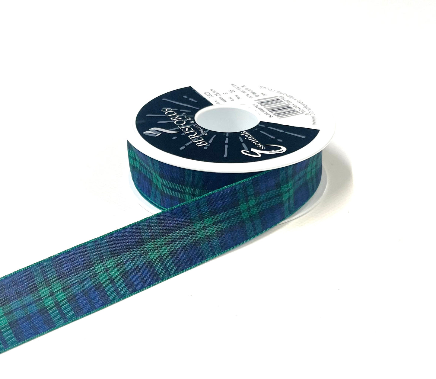 Tartan Ribbon 25mm Berisfords Scottish Ribbon Sewing Crafts Gift Wrapping In Various Lengths