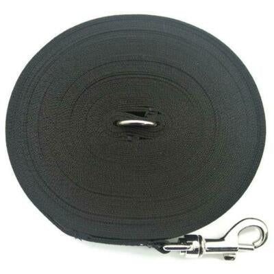 Dog Training Lead Tracking Leash Recall Line 1m To 25m Long 25mm Webbing 7 Colours