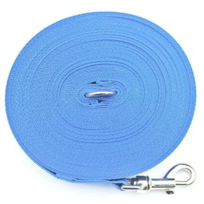 Dog Training Lead Tracking Leash Recall Line 1m To 25m Long 25mm Webbing 7 Colours