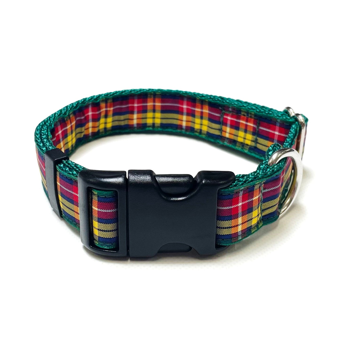 Tartan Dog Collar 25mm Wide Adjustable Comfortable Collar Small Medium Large 17 Designs