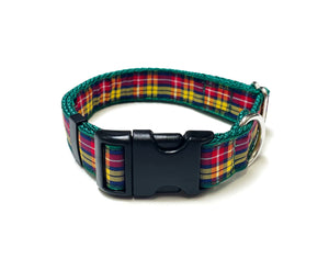 Tartan Dog Collar 25mm Wide Adjustable Comfortable Collar Small Medium Large 17 Designs