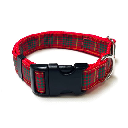 Tartan Dog Collar 25mm Wide Adjustable Comfortable Collar Small Medium Large 17 Designs