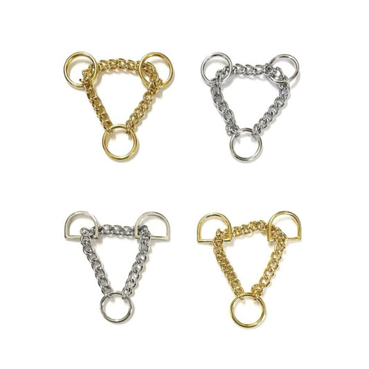 Half Check Chains For Dog Collars In Solid Brass or Chrome Plated In Various Sizes