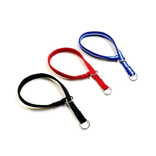 Dog Slip Collar 14" Neck Size 20mm 25mm Soft Air Webbing Various Colours