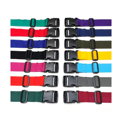 Tie Down Straps Plastic Side Release Buckle 50mm V-Twill Webbing 17 Colours Luggage Storage 1m - 5m Long