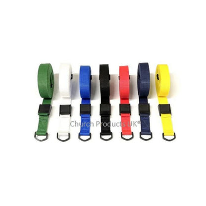 Plastic Cam Buckle Strap With D-ring Each End Tie Down 25mm Webbing 1m - 3.5m