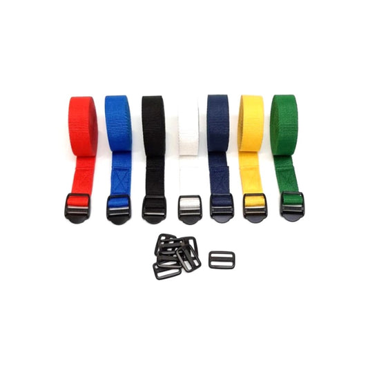 Buckle Straps Plastic Ladderlock 25mm Webbing 1m - 5m Long Tie Down Luggage Strap