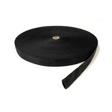 Load image into Gallery viewer, Tubular Webbing Black 25mm Wide Polyester For Dog Leads Lunge Lines Collars