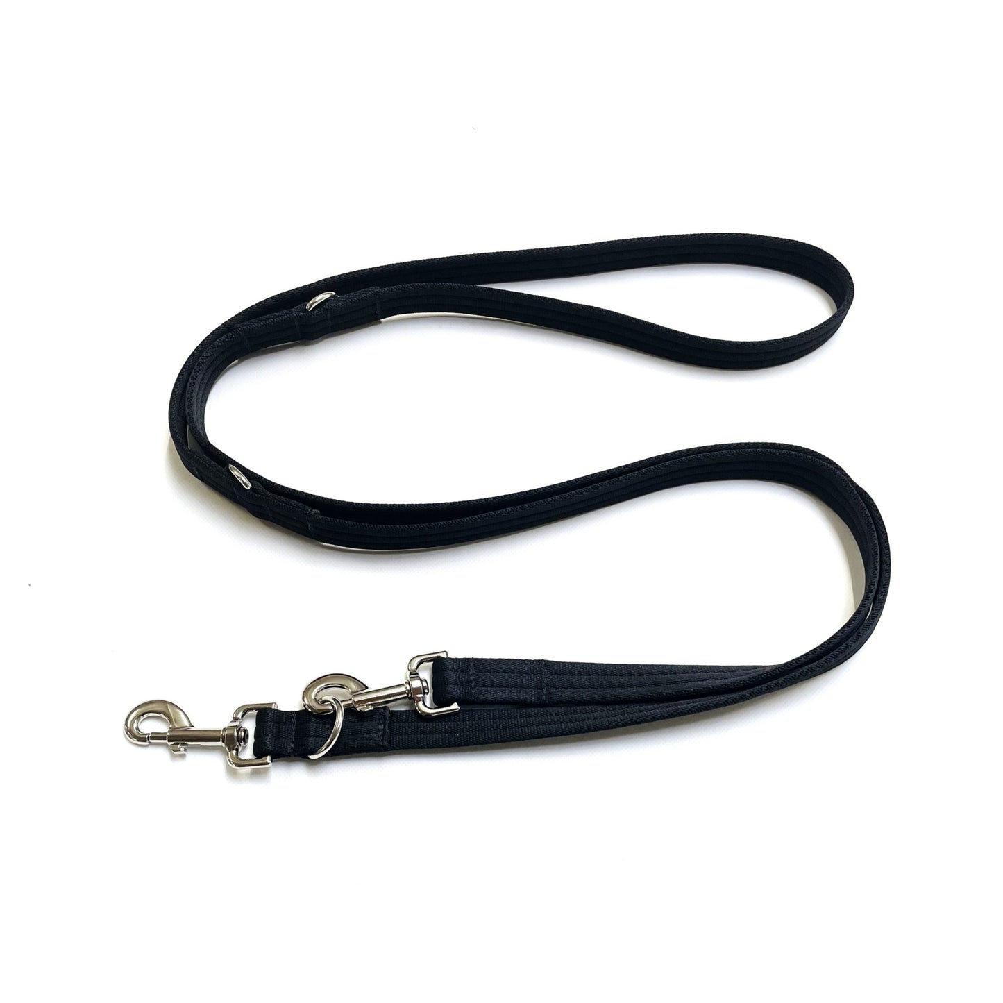 Double Ended Dog Training Lead Multi Functional Walking Leash In Black