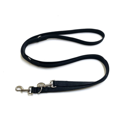 Double Ended Dog Training Lead Multi Functional Walking Leash In Black