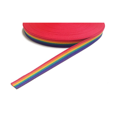 25mm Polypropylene Webbing Pride / Rainbow 1m - 50 Metres Sewing Bags Straps