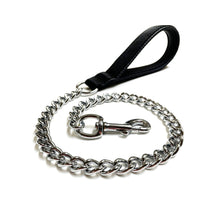 Load image into Gallery viewer, Metal Chain Dog Lead Padded Handle 32&quot; Long 80cm Heavy Duty Short Walking Lead