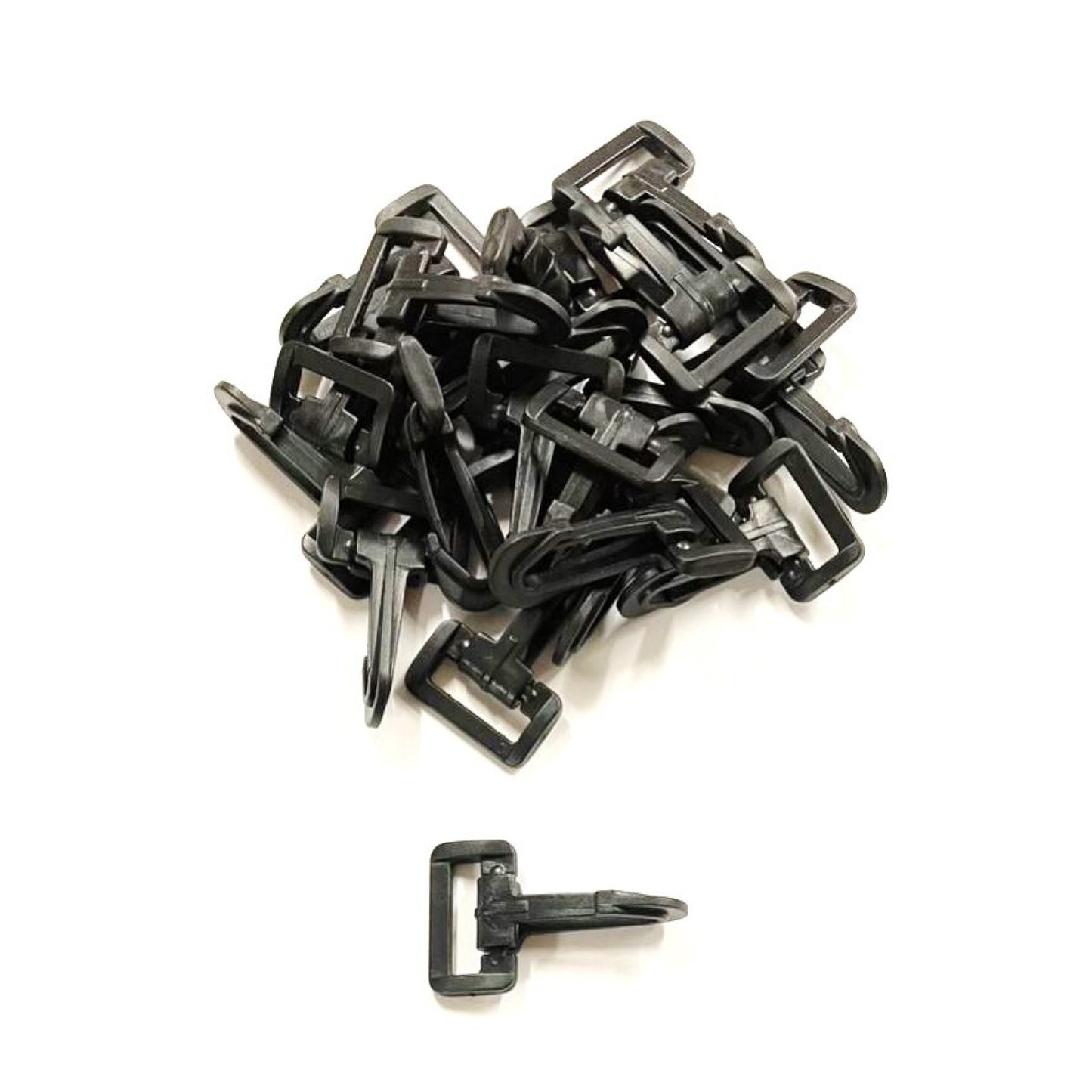 25mm Black Plastic Dog Clips Snap Clips For 25mm Webbing Straps Leads Bags x10 x25 x50 x100