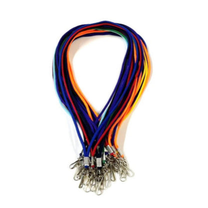 Lanyards 45cm Long Non-Breakaway 4mm Polyester Cord Swivel Hook For ID Badges Dog Training Whistles