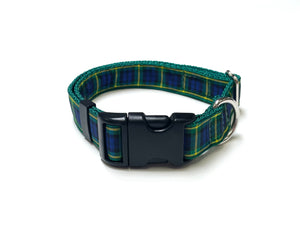 Tartan Dog Collar 25mm Wide Adjustable Comfortable Collar Small Medium Large 17 Designs