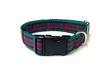 Load image into Gallery viewer, Tartan Dog Collar 25mm Wide Adjustable Comfortable Collar Small Medium Large