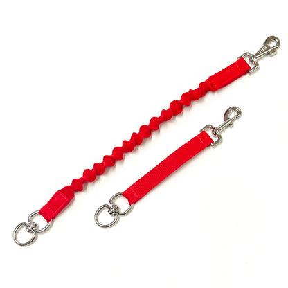 Dog Extension Lead Short Connector Standard Or Bungee Shock Absorber With Swivel Or D-ring