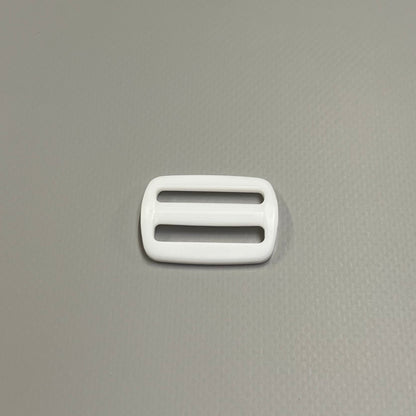 25mm White Plastic 3 Bar Slides Tri Glide For Handles Straps Webbing Bags Crafts