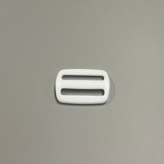 25mm White Plastic 3 Bar Slides Tri Glide For Handles Straps Webbing Bags Crafts