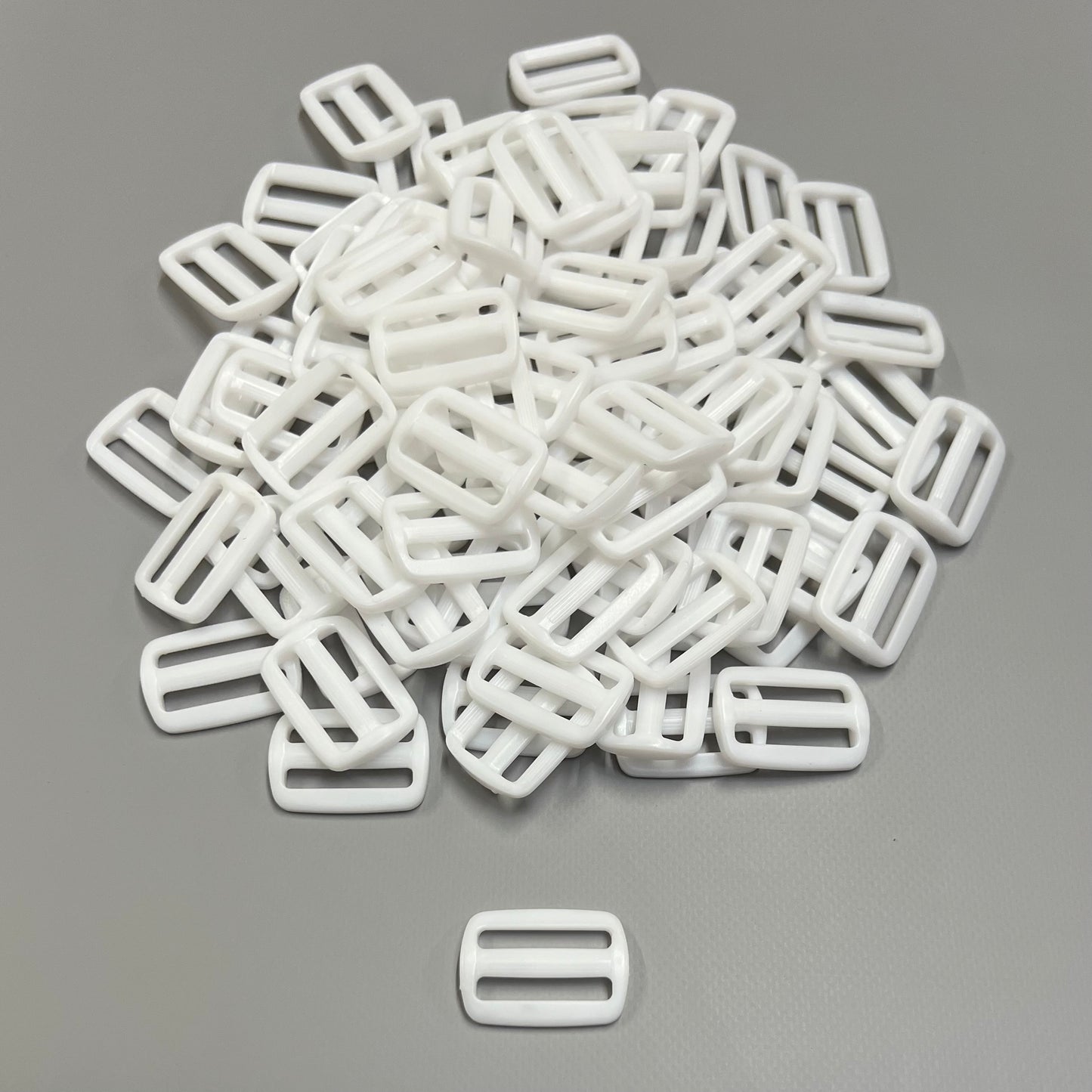 25mm White Plastic 3 Bar Slides Tri Glide For Handles Straps Webbing Bags Crafts