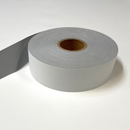 Hi Visibility Viz Reflective Tape 25mm 50mm Sew On Glassbead Material x 1m - 25m Silver