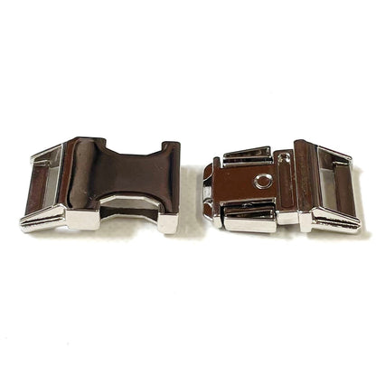 Metal Side Release Buckles Nickel Plated Curved 16mm 20mm 25mm