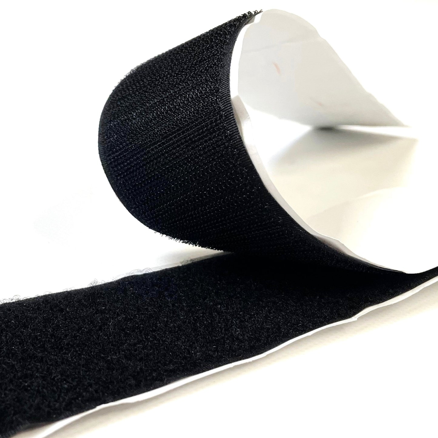 Stick On Hook And Loop Tape Black & White Self Adhesive Interlocking Fastener 20mm Wide
