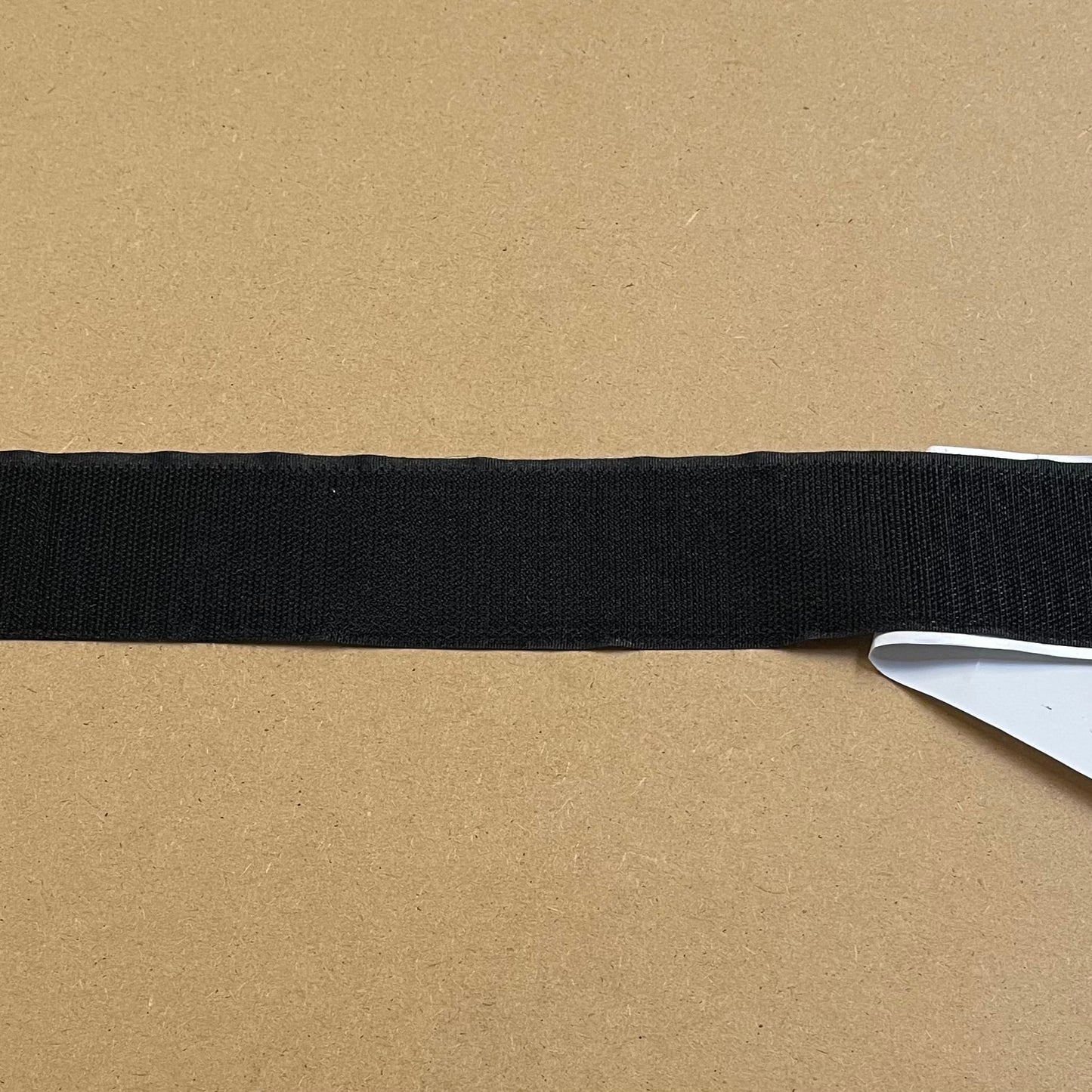 Stick On Hook And Loop Tape Black & White Self Adhesive Interlocking Fastener 25mm Wide