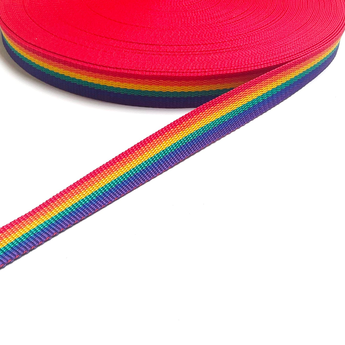 Rainbow Polypropylene Webbing 25mm 38mm 50mm Sewing Bags Straps 1m - 50 Metres