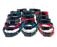 Load image into Gallery viewer, Tartan Dog Collar 25mm Wide Adjustable Comfortable Collar Small Medium Large 17 Designs