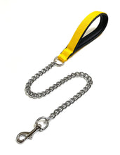 Load image into Gallery viewer, Metal Chain Dog Lead Padded Handle 32&quot; Long 80cm Heavy Duty Short Walking Lead