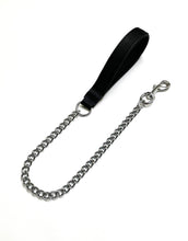 Load image into Gallery viewer, Metal Chain Dog Lead Padded Handle 32&quot; Long 80cm Heavy Duty Short Walking Lead