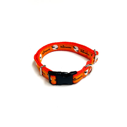 Halloween Dog Collars Adjustable 20mm Wide In Various Designs Small Medium Large