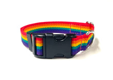 Load image into Gallery viewer, Rainbow Dog Collar In 25mm Webbing Strong Adjustable In Various Sizes