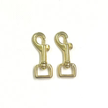 Load image into Gallery viewer, 12mm 16mm 20mm 25mm Heavy Duty Solid Brass Trigger Clips Hooks Swivel x1 x2 x5 x10