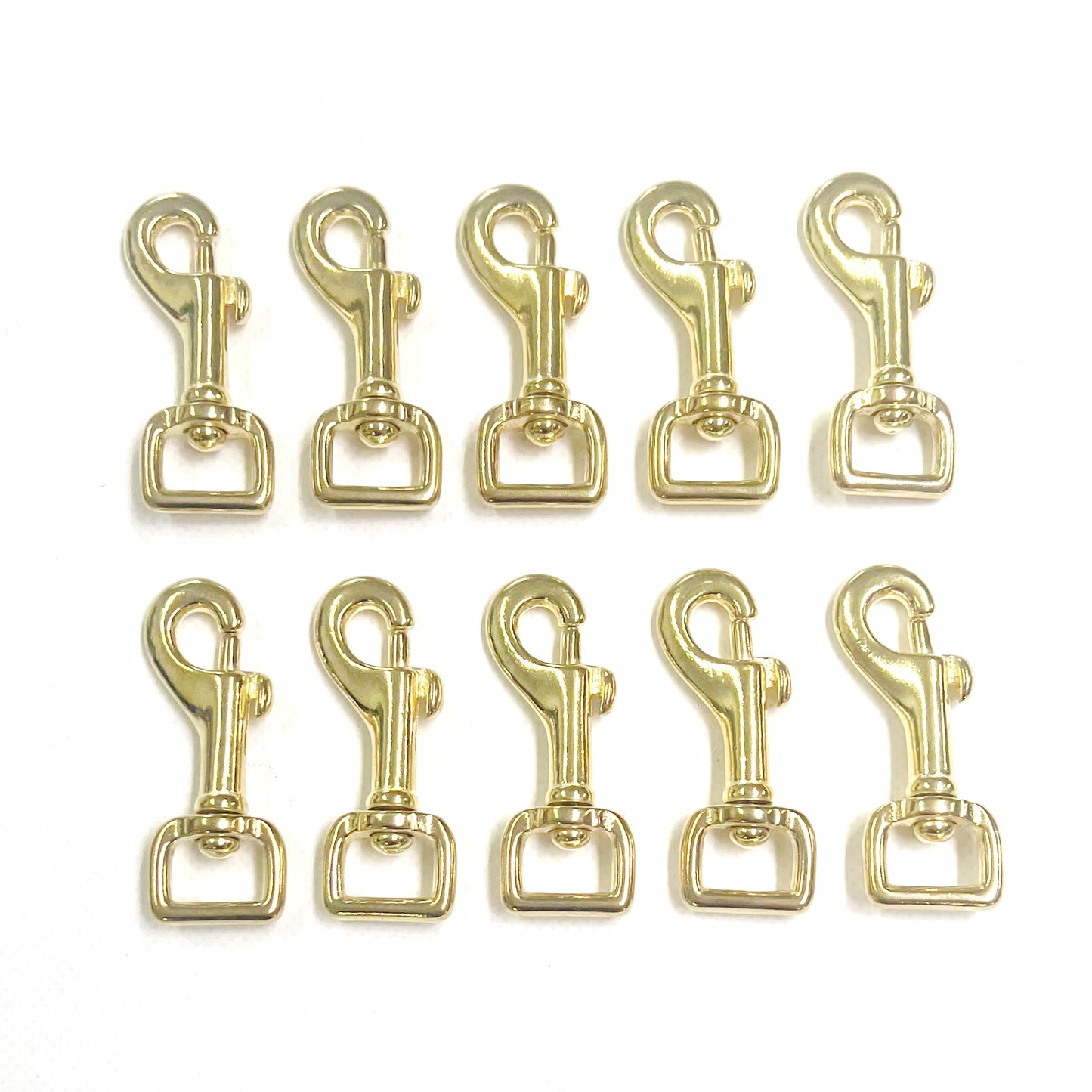 12mm 16mm 20mm 25mm Heavy Duty Solid Brass Trigger Clips Hooks Swivel x1 x2 x5 x10