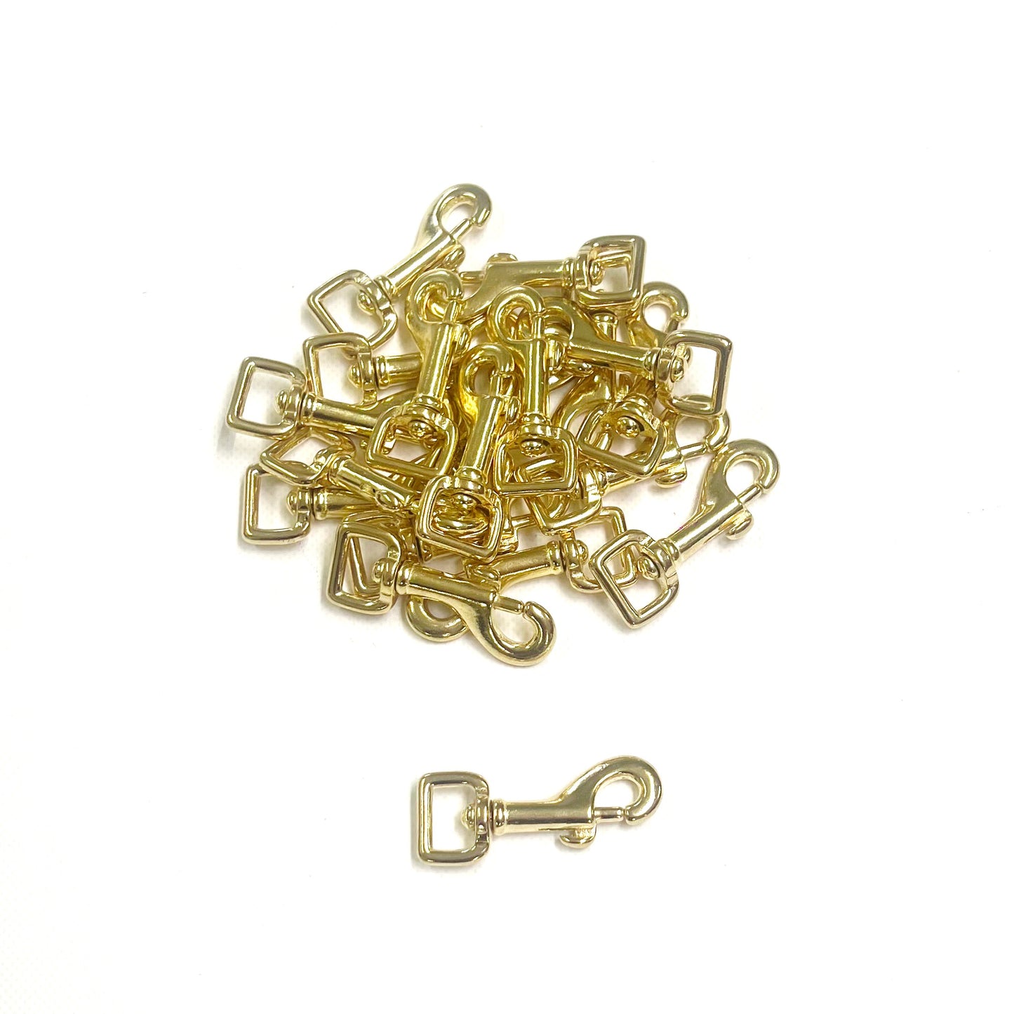 12mm 16mm 20mm 25mm Heavy Duty Solid Brass Trigger Clips Hooks Swivel x1 x2 x5 x10