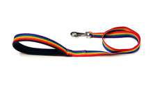 Load image into Gallery viewer, Rainbow Short Dog Leads Close Control Padded Handle