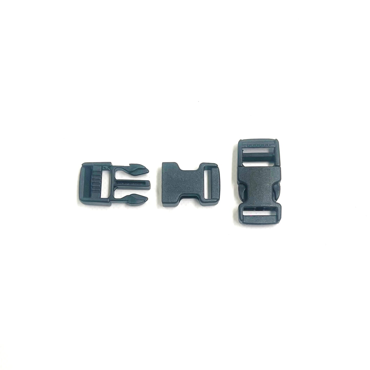 16mm Black Flat Side Release Buckles For Dog Collars Straps Bags Webbing