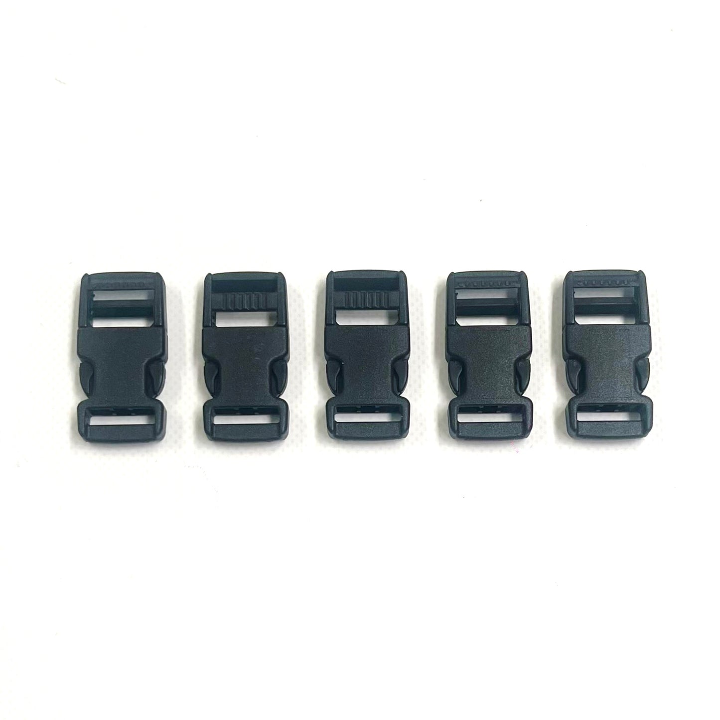 16mm Black Flat Side Release Buckles For Dog Collars Straps Bags Webbing