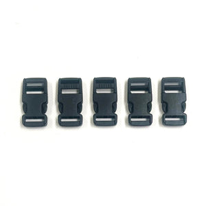 16mm Black Side Release Buckles For Dog Collars Straps Bags Webbing