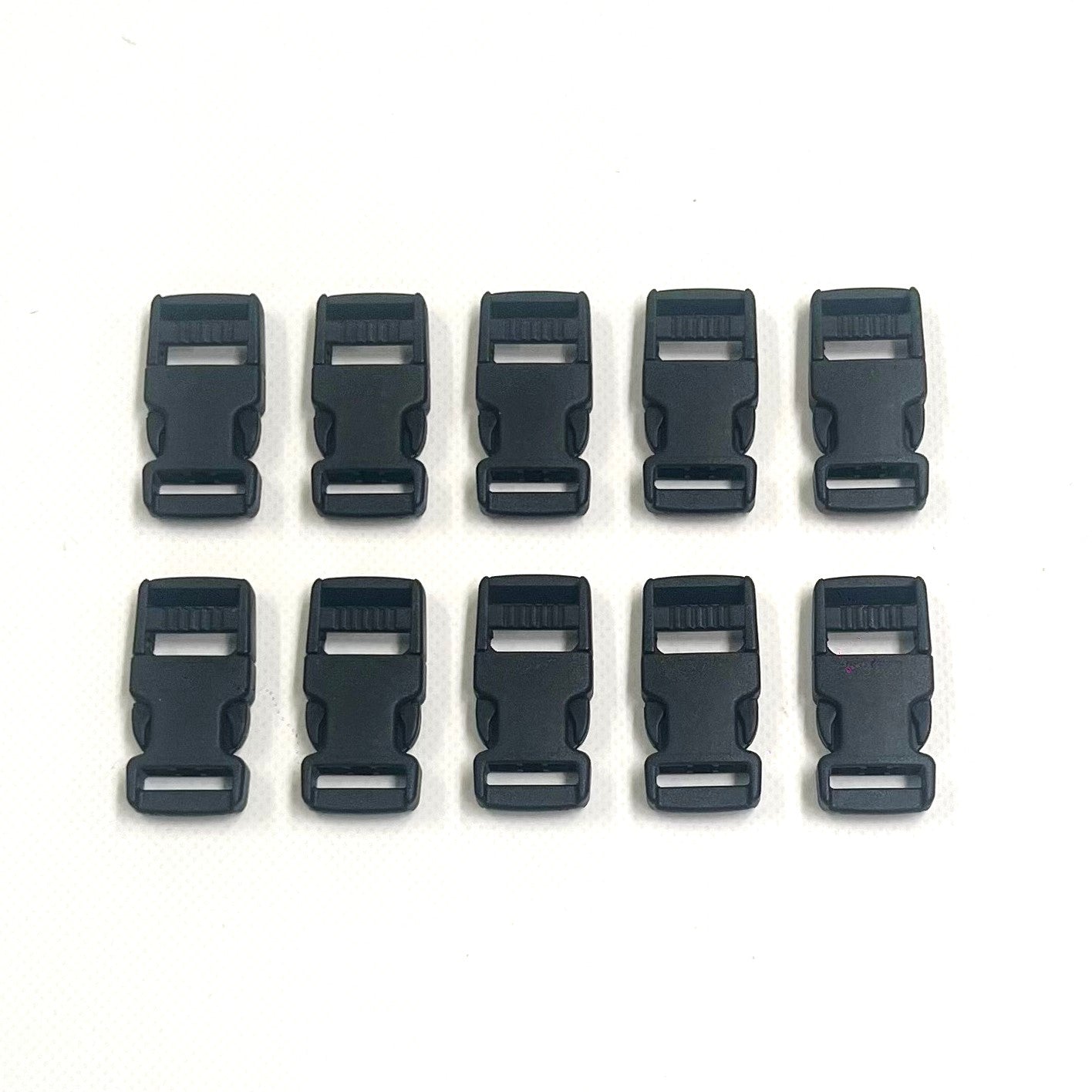 16mm Black Flat Side Release Buckles For Dog Collars Straps Bags Webbing