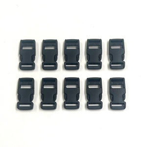 16mm Black Side Release Buckles For Dog Collars Straps Bags Webbing