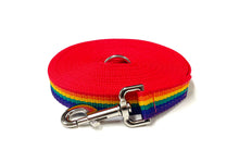 Load image into Gallery viewer, Rainbow Dog Training Leads Long Line Tracking Recall 25mm Wide