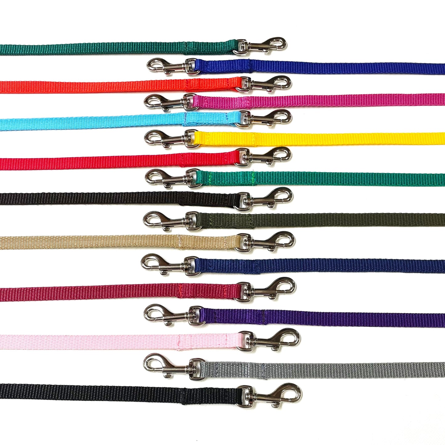 76" Long Dog Walking Lead Puppy Leash 13mm Wide Strong Durable Webbing In 19 Colours