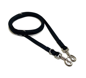 Double Ended Dog Training Lead Multi Functional Walking Leash In Black