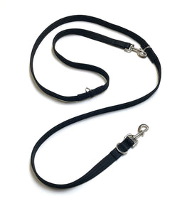 Double Ended Dog Training Lead Multi Functional Walking Leash In Black