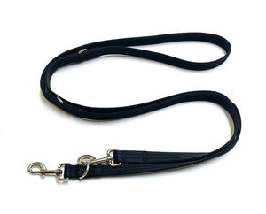 Double Ended Dog Training Lead Multi Functional Walking Leash In Black