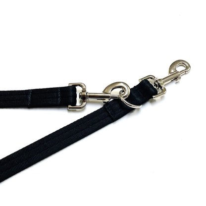 Double Ended Dog Training Lead Multi Functional Walking Leash In Black